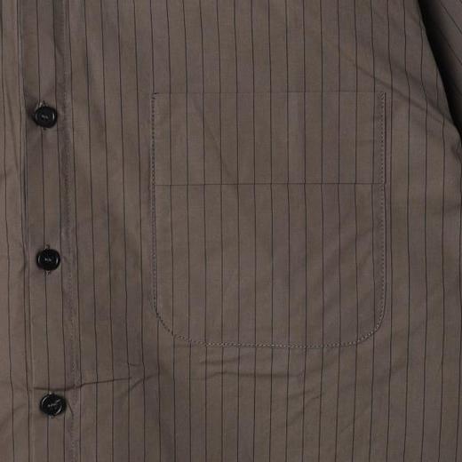 26727SDSA男士秋冬新款痞帅男装潮牌时尚撞色竖纹立领长袖衬衫百搭舒适 商品图3