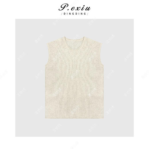 PanYiXiu/潘依绣天丝亚麻薄款肌理感针织无袖背心 ZZ0890 商品图1