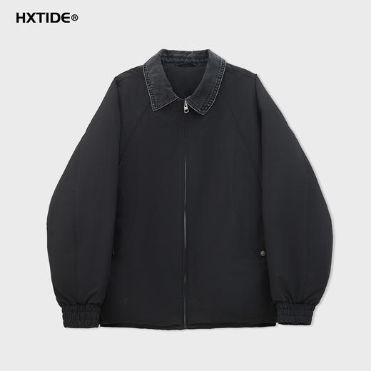【新品上新】HX 冬季假两件短款翻领羽绒服年轻时尚Z100540085101 商品图4
