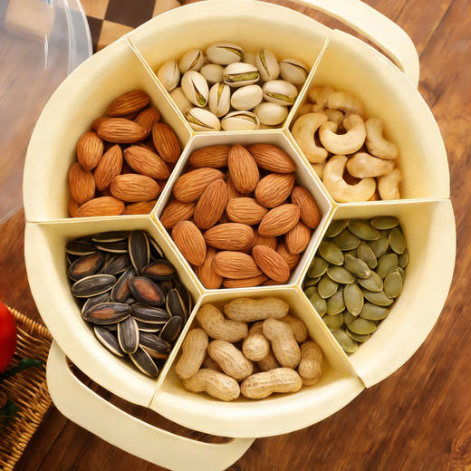 【厨房收纳必备！】HOKIDO 多功能旋转备菜盘 食品级pp材质，360°可旋转，方便拿取食材，分格拼盘设计，底部镂空沥水，清洗快速便捷 商品图7