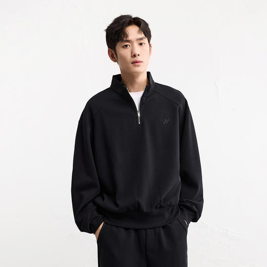 GXG男装秋季时尚潮流舒适百搭立领半拉链运动户外男式卫衣K&C 商品图4
