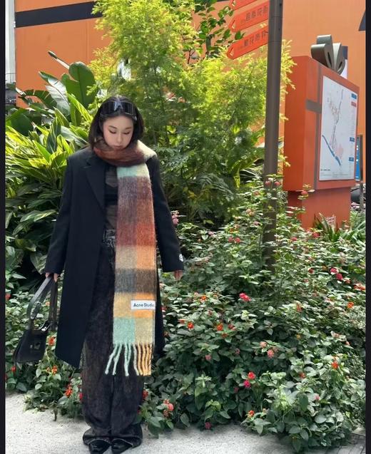ACNE  马海毛格纹围巾 三色可选（ZT*ZS） 商品图8