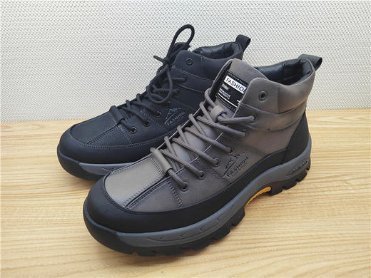 豪行冬季新款13451330牛皮时尚户外休闲高帮加厚男鞋 商品图1