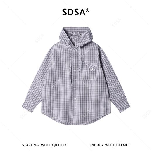 B8031SDSA男士秋冬新款痞帅男装美式复古格子连帽长袖衬衫百搭开衫衬衣 商品图1