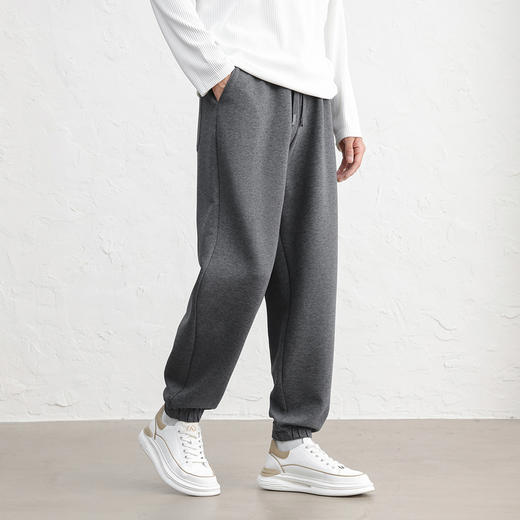 GXG男装25秋季时尚弹力松紧腰抽绳垂感亲肤束脚裤男式休闲长裤K&C 商品图2