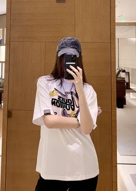 只可换码！不可退！驴家  26Ss早春新款 花朵印花圆领短袖T恤（DQJ*MM） 商品图5