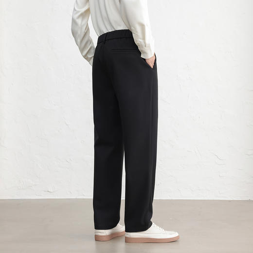 GXG男装秋季简约百搭日常通勤直筒裤商务休闲加厚磨毛男式裤子K&C 商品图4