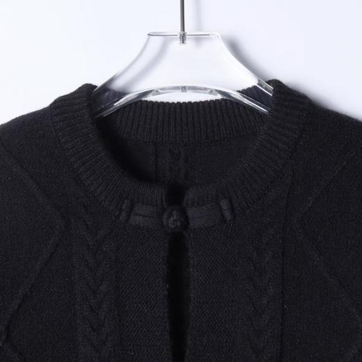 82555SDSA男士秋冬新款痞帅男装国风纯色菱形一字扣开衫毛衣百搭休闲 商品图2