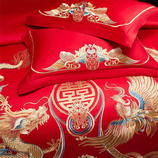 【婚庆套件集合】全棉中式精美苏绣婚庆多件套 商品图3