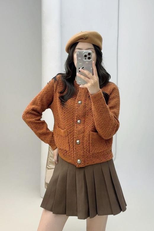 amadella 高级感棕色小香风开衫外套 21828 商品图2