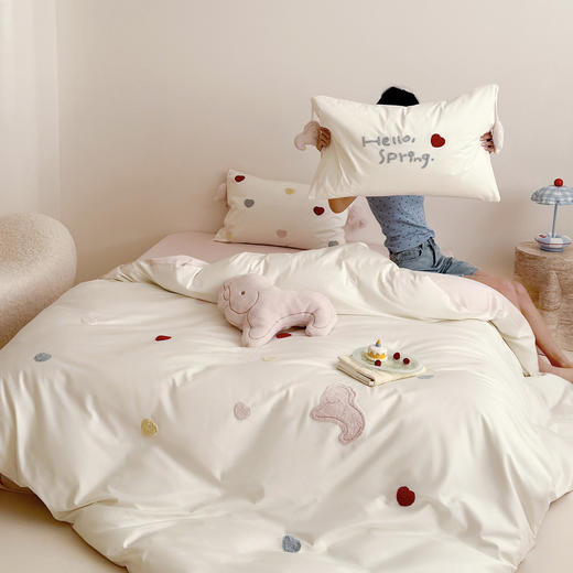 小马报道~ 26新款100S长绒棉四件套卡通小马毛巾绣被套纯棉床单床笠床上用品春 商品图8