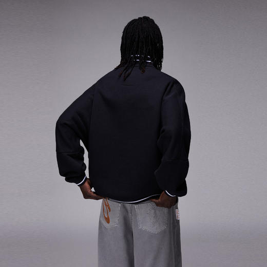 Napapijri 男士字母徽标印花混纺棉质长袖卫衣 黑色 NP0A8B389411 商品图4