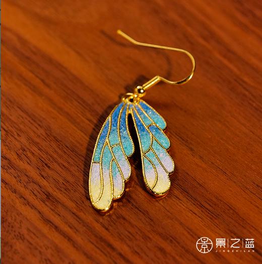 【彼达思】景之蓝 如梦令耳饰 珐琅首饰饰品 商品图0