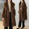 休闲宽松加厚皮草，一体毛绒大衣HR-ZMFS23161 商品缩略图1