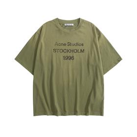 中性款做旧印花短袖T恤lv001