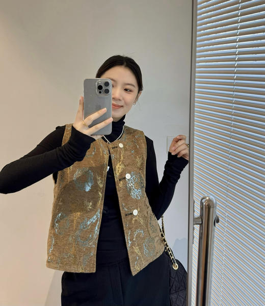 新年双面穿国风马甲背心 商品图0