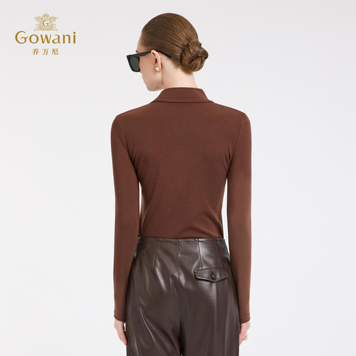 【三色可选】乔万尼轻奢百搭半高领保暖长袖羊毛修身打底衫EZ4C211 商品图8