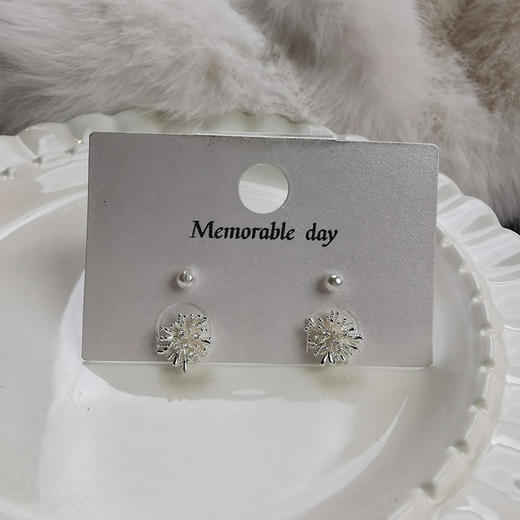 银色高级感银针气质耳钉组合纪念日百货门店同款163594261 商品图1