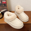 网红同款厚底毛口雪地靴女冬款百搭甜妹外穿加绒加厚懒人一脚蹬棉鞋 商品缩略图3