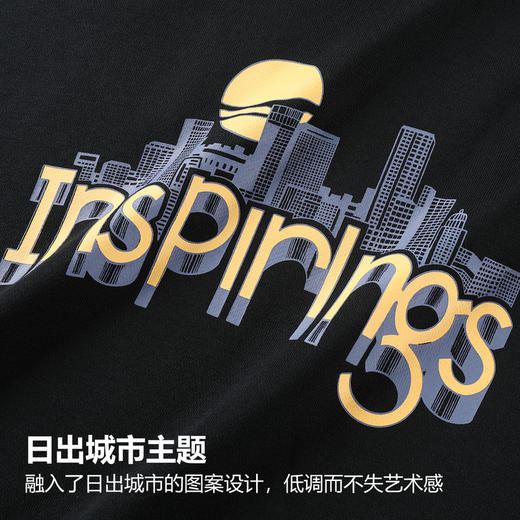 GXG男装【日出城市】秋季简约百搭休闲宽松日常男式圆领卫衣K&C 商品图2