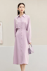 SENTUBILA尚都比拉 紫色通勤显瘦收腰衬衫气质连衣裙 21698 商品缩略图1