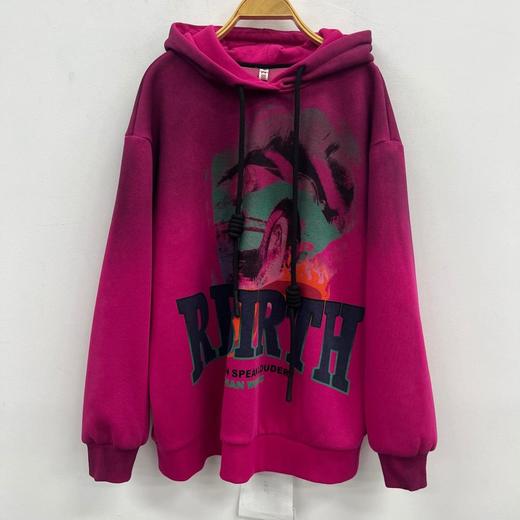 NC连帽喷漆渐变大图加绒卫衣51015（红）冬季254030090321 商品图1