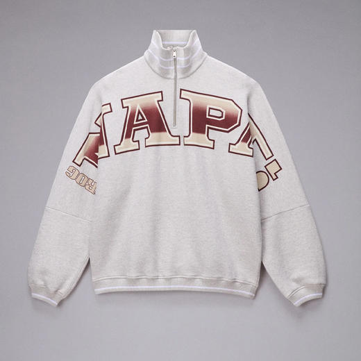 Napapijri 男士字母徽标印花混纺棉质长袖卫衣 灰色 NP0A8B384301 商品图0