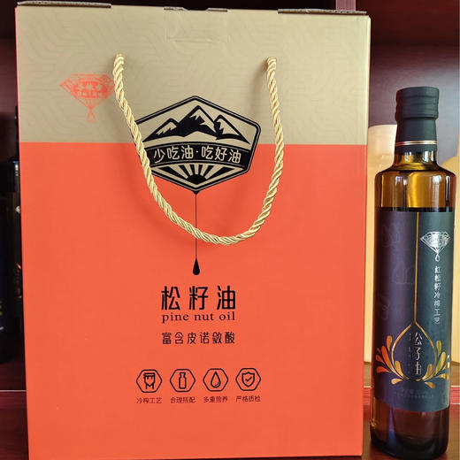 谷依古松籽油礼盒装 物理冷榨 含皮诺敛酸营养成分 商品图0