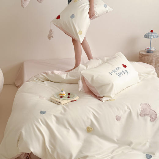 小马报道~ 26新款100S长绒棉四件套卡通小马毛巾绣被套纯棉床单床笠床上用品春 商品图7