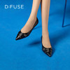 Dfuse迪芙斯2026春季新款尖头交叉带小钻扣轻朋克小猫跟单鞋女鞋DFE1111051 商品缩略图1