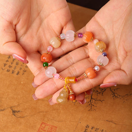 【祈愿吉品】金丝玉南瓜手链 商品图2