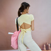【限时秒】YOGACODE【火树银花系列】瑜伽短袖带胸垫镂空美背瑜伽服女紧身显瘦运动t恤DWY116001 商品缩略图0