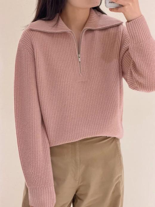【高品质私服】【IC粉色半拉链套头针织衫】甄选来自高原的珍贵牦牛绒，兼顾温暖与造型感G1646-CC【无标出货 介意慎拍】 商品图6