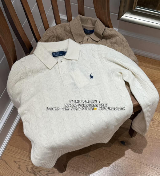 RL拉夫劳*polo绞花翻领套头毛衣101006 商品图3