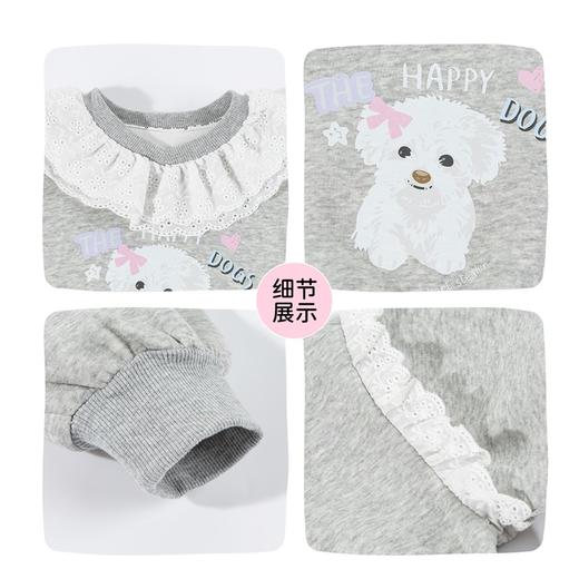 贝贝怡童装女童套头卫衣宽松型2026春季新款蕾丝花边休闲上衣春装ZB1FS023 商品图4