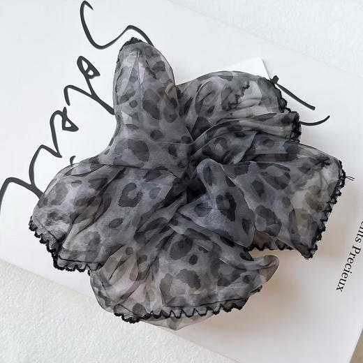 辣妹发绳春秋季网纱豹纹大肠发圈女蓬松头花丸子头皮筋马尾发圈ZYXD-纪念日百货门店同款168643587 商品图2