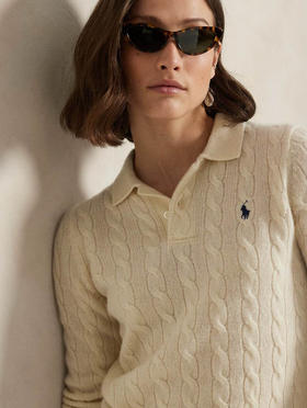 RL拉夫劳*polo绞花翻领套头毛衣101006