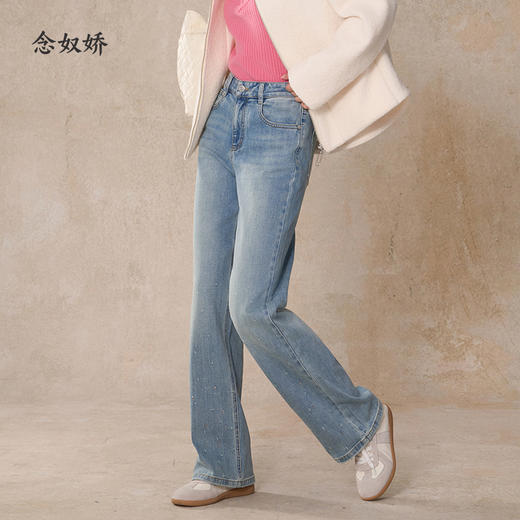 【商场同款】CNT5B79 “ 星光裤 ” 碎钻滤镜，精致细腻小直筒裤型不挑腿型 商品图7