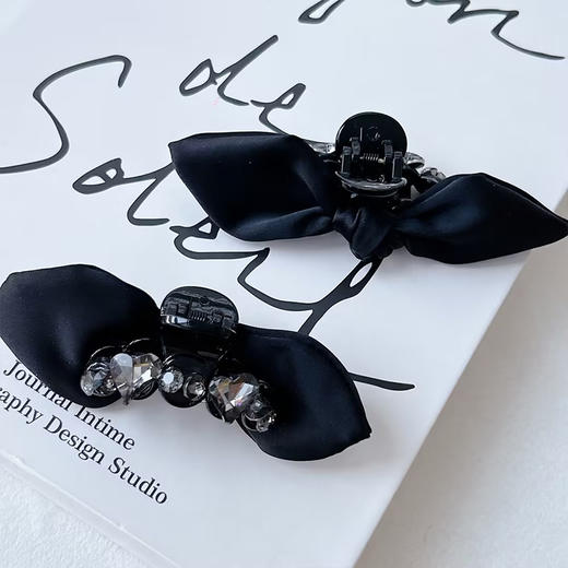 简约蝴蝶结鸭嘴夹刘海夹前额碎发夹侧边夹发卡对装抓夹ZY-纪念日百货门店同款169150670 商品图3