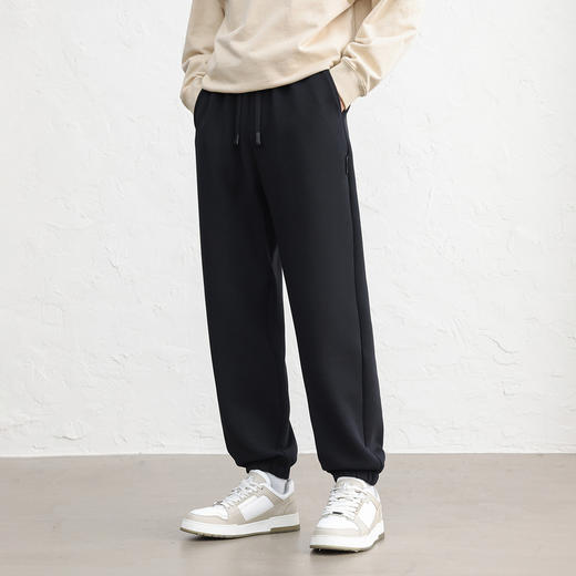 GXG男装25秋季时尚弹力松紧腰抽绳垂感亲肤束脚裤男式休闲长裤K&C 商品图5