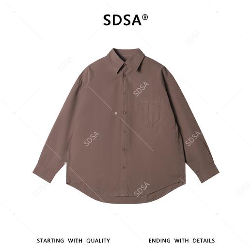 SDSA男士秋冬新款痞帅男装韩版百搭纯色翻领长袖衬衫舒适休闲衬衣 商品图1
