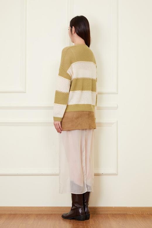 LNNNS 慵懒风条纹撞色设计感针织上衣 22024 商品图4