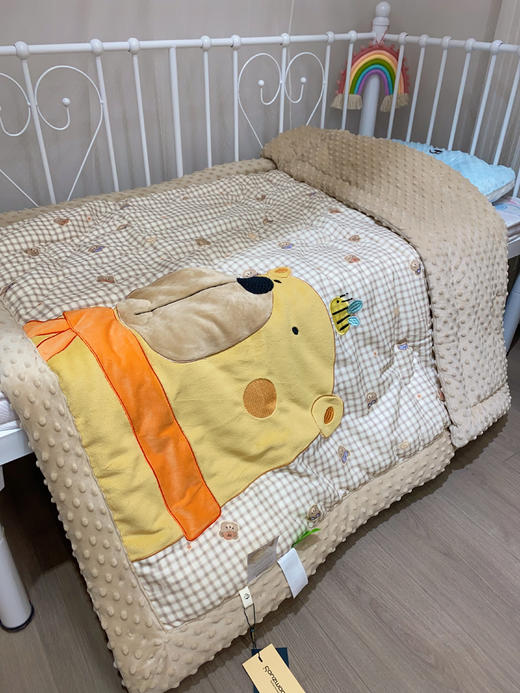 松植屋A类母婴级双层纱豆豆绒儿童安抚豆豆被宝宝新生儿被子午睡小盖被 商品图0