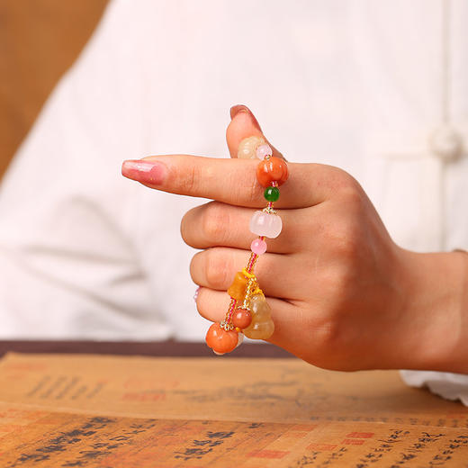 【祈愿吉品】金丝玉南瓜手链 商品图3