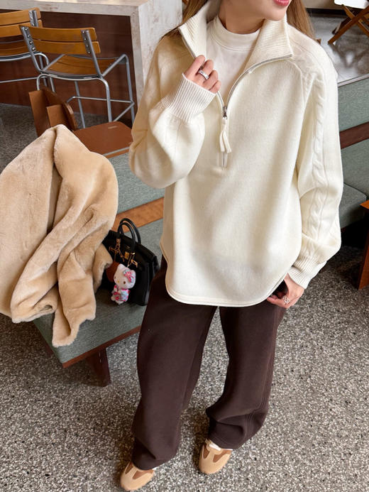 美丽奴羊毛立领毛衣，现货 商品图8