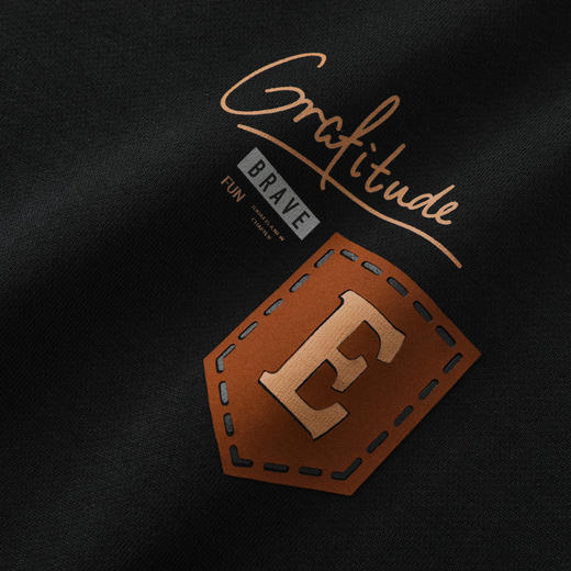 GXG男装【100%棉】图案休闲百搭圆领简约男式卫衣K&C 商品图6