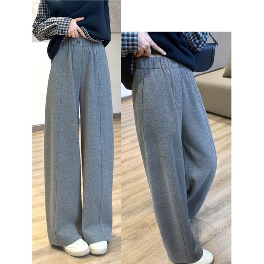 2026人字纹立裁慵懒裤！松弛感加绒休闲毛呢裤 不拖地遮肉长裤! 商品图3