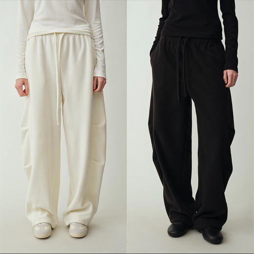 UMILAB｜绒暖*摇粒绒面料柔软锁温 立裁松紧腰藏肉山本裤E285W-1 商品图0