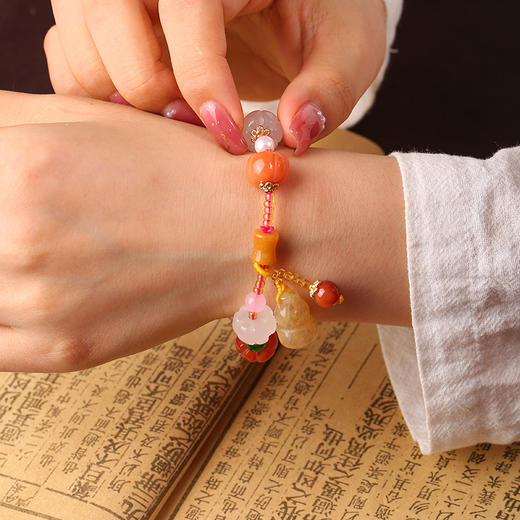 【祈愿吉品】金丝玉南瓜手链 商品图1