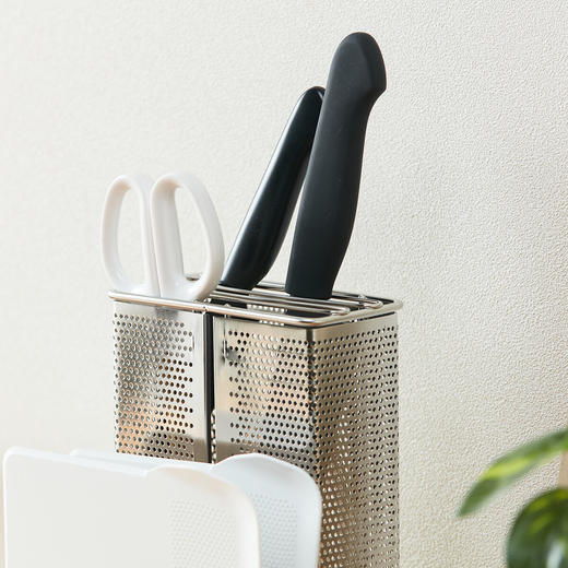 NITORI宜得利家居 厨房置物架收纳架不锈钢砧板架带菜刀架 KY088 商品图1